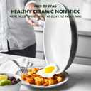 GreenPan Dover 8" and 10" Frying Pan Skillet Set, Healthy Ceramic Nonstick Coating, PFAS-Free, Dishwasher Safe, Comfort Grip Handle, Gray