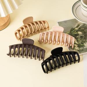 Large Hair Clip is Suitable for Women's Thick Hair Claw Clip Rubber Paint Hairpin Banana Clip Makeup Bath Antiskid Clip(Four Piece Suit,Painting Effect)