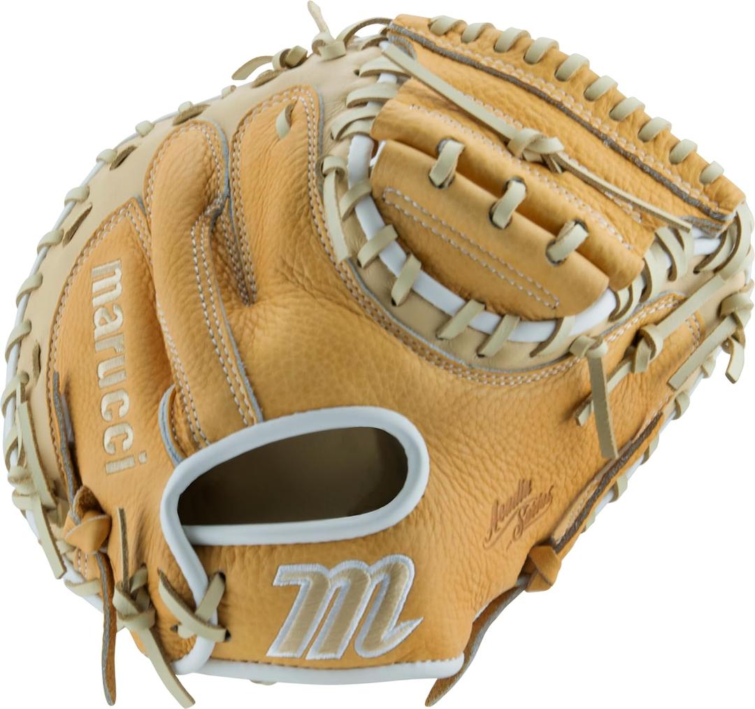 Marucci Acadia M Type V2 Youth Baseball Catcher's Mitt, 32 inches, Beige (12.60")