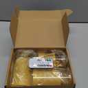 Homemory Realistic Flickering Flameless Candles, Battery Operated Candles with Remote Control and Timer, LED Fake Electric Candle for Home, Christmas Decoration, Gold, Set of 3 (D3"xH4"5"6")