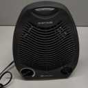 Comfort Zone Electric Fan-Forced Portable Space Heater with Adjustable Thermostat, Overheat Sensor, Tip-Over Switch, & Heat Resistant Housing, Ideal for Home, Bedroom, & Office, 1,500W, CZ40EBK (Black)