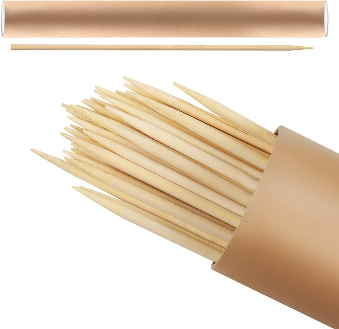BETESINE 6.3mm Thick Bamboo Marshmallow Roasting Sticks, 36 Inch Extra Long Wooden S'mores Sticks for Fire Pit, BBQ, Camping, Sausage, Marshmallow Skewers  100 PCS (Bamboo - 36 inch)