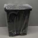 Safco Step On Plastic Trash Can with Foot Pedal, 4 Gallon Garbage Can for Kitchen, Bedroom, Office, Hands Free, Black