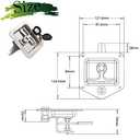 LEIMO KPARTS T-Handle Latch,2 Truck Tool Box Latch Stainless Lock Replacement Handle with 4 Keys For Camper RV Trailer Door ToolBox