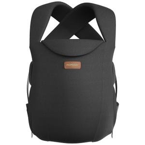 Momcozy Newborn Carrier WeeSnug- Lightweight and Cozy Comfort for 7-25 lbs, Ergonomic Cross-Back Support, Effortless to Put On, Hands-Free Baby Carrier with Lumbar Support, Black