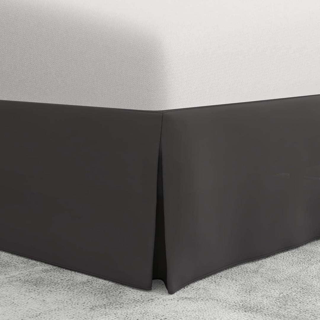 Bed Makers Never Lift Your Mattress Bed Skirt, Designed for Box Spring Beds, Split Corners, 14 Inch Drop Length, King, Grey