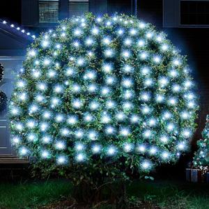 BlcTec Upgraded Christmas Lights Outdoor 176LED 8.7ft x 5.2ft Christmas Net Lights with UL Certified, 8 Modes, Timer, Connectable, Waterproof & Thick Wire for Bushes, Shrubs, Yard Decorations, White