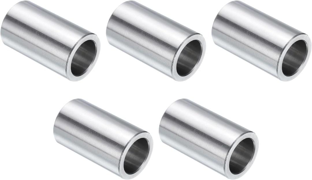 uxcell 5pcs Stainless Steel Spacer 5/8" Bore x 7/8" OD x 1-1/2" Length Screw Standoff Bushing Plain Finish Round Metal Spacer for 5/8 Screws Bolts and Rods