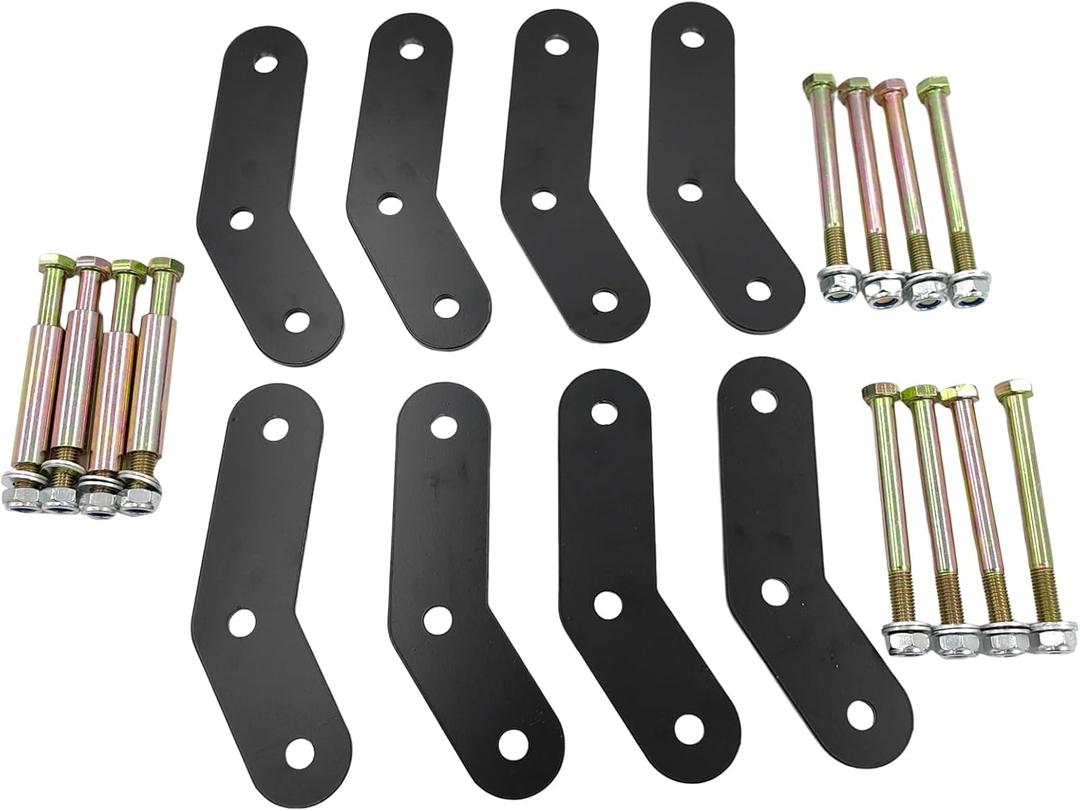WELLBOX 2" Front & Rear Lift Shackles Kit Compatible with Wrangler YJ 4WD 2WD 1987 1988 1989 1990 1991 1992 1993 1994 1995