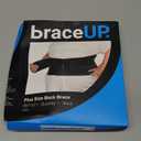 BraceUP Plus Size Back Brace for Woman and Man - Extra Large Lower Back Support with Straps and Compressions, Back Pain Relief, Abdominal Plus Size Binder (3XL 52-62 In)