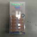 BTArtbox Press On Nails Almond - Short Gold Foil Press On Nails with Glue for Women, Semi-Transparent Soft Gel Glue On Nails in 16 Sizes - 32 Stick On Nails Kit, Gold End