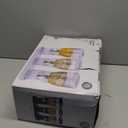 Adorabby Triple Cereal Dispenser Countertop 2L, Airtight Cereal Containers Storage, Large Capacity Total 6L for Kitchen Pantry, Rotating Dry Food Dispenser for Candy, Nut, Coffee Beans, White