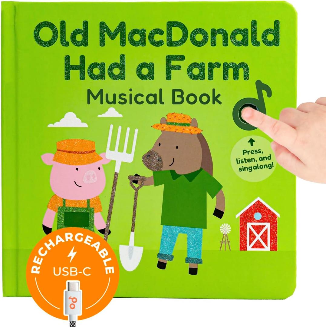 Cali's Books Old Macdonald Had a Farm | Interactive Books for 1 Year Old, Books for 2 Year Olds with Buttons on Every Page | Fun Farm Toy Book for Baby and Toddlers | Great Gift for Kids