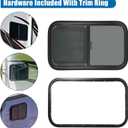 2 Pack 21" W x 14" H Horizontal RV Window, Tinted Sliding Window
