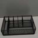 NACIMAX Paper Plate Organizer for Countertop, Metal Silverware Caddy for Cup, Fork, Spoon, Napkin, Paper Plate and Utensil Holder, Cutlery Caddy for Party, Camping, Picnic (Black)