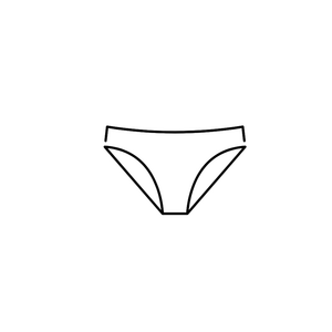 Low Waisted Thong Underwear, Close Fitting Bottom, Elastic Waistband,  Size M