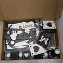 Mifoci 18 Pcs Farmhouse Tiered Tray Decor Home Wooden Signs Rustic Home Tiered Tray Decorations Sweet Vintage House Tabletop Table Centerpiece Black White Block for Kitchen Table Housewarming