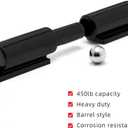 Heavy Duty Gate Hinges 7 Inches - 2 Pack Black Iron Door Hinge Barrel Style 900 Lbs Capacity for Swing Door Trailer Ramp Gate - Weld On Install