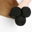 Tone Black And Blonde Human Hair Bundles 1B/27 Straight Bundles 14 16 18 Inch Unprocessed Knotless Human Hair Extensions For Women 50g/Bundle Total 150g