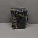 Single Serve One Cup Coffee Maker, for K Cups and Grounds, Mini Coffee Maker with Portable Handle, 6 to 12 Oz Brew Size, for Travel, Camping, Office, RV and Dorm, 120V, Black and Gold