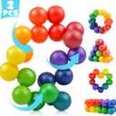 2PCS Autism Sensory Toys for Autistic Children , Sensory Fidget Toys for Adults Kids, Autism Toys for Toddlers 3-4, Travel Toys Present for Kids Ages 3 4 5 6 7+ ,Stocking Stuffers Present(A)