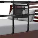 Siebenschlfer Bed Rails for Elderly Adults Safety, Extended Bed Assist Rail for Seniors - Adjustable Side Bed Guard Rails Handle Support Bar with Storage Bag, Fit King Queen Full Twin Beds