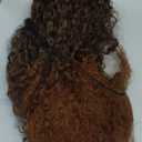 Curly Wig with Bangs Curly Wig for Women Long Ombre Brown Curly Wigs skin-friendly synthetic fibersc for festival holiday Use 26INCH