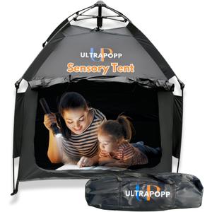 Sensory Tent for Kids, Instant Easy Setup & Pack Blackout Calming Tent for Autistic Children, ADHD, SPD, OCD (Square - 39x39x39")