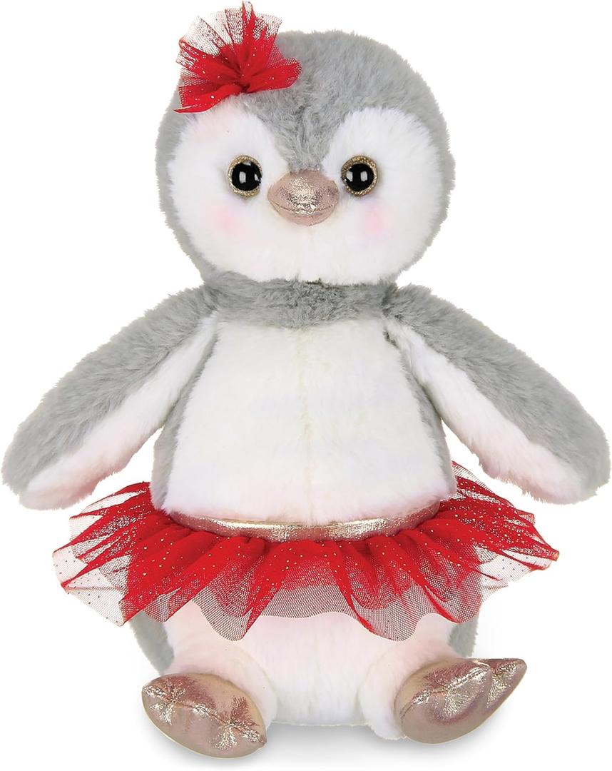 Bearington Snowbell The Ballerina Stuffed Penguin, 11 Inch Penguin Christmas Plushies, Ideal Holiday Stuffed Animal Gift for Toddlers, Kids & Teens