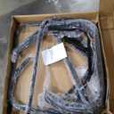 DWVO 6FT Picnic Table, Heavy Duty Outdoor Picnic Table and Bench w/Umbrella Hole, Resin Tabletop & Stable Steel Frame Ideal for Yard Patio Lawn Party, Light Brown