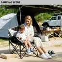 Double Camping Chairs, Heavy Duty Outdoor Camping Chair 2 Person Folding Loveseat Chair with Cup Holders for Outdoor Camping Sports Fishing for Adults, 1.88 ft x 4.75 ft x 3.02 ft