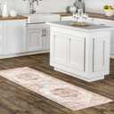 nuLOOM Harriet Vintage Medallion Fringe Area Rug - 2'6" x 6' Runner Rug Traditional Red/Multicolor Rugs for Living Room Bedroom Dining Room Entryway Hallway Kitchen