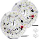 4 Inch Ceiling Fan LED Light Replacement 2-Pack, 15W 5000K 1600LM Dimmable LED Ceiling Fan Light Retrofit Kits for Ceiling Light, 120V, CRI90