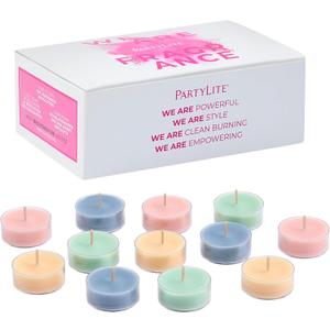 PartyLite Tea Lights Sampler, Ginger and Coconut with Lavender Scented Candles, Gift Set of 12, Aromatherapy with up to 4 to 6 Hours Burn Time, Ideal for Home Decor, Holiday Gifting and Celebration