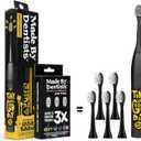 Made by Dentists Sonic X Electric Toothbrush  Rechargeable Kids Sonic Toothbrush, 8X Plaque Removal, 2 Speed Modes, 2-Minute Time, 6 Brush Heads Included, Tweens Ages 7+, Today was A Good Day Edition