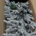 3 Ft Pre-Lit Christmas Tree, Artificial Christmas Trees with Lighting, Xmas Trees with Lights, Christmas Decoration for Home, Office, Easy Assembly (White)