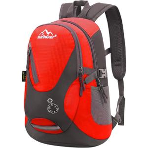 sunhiker Small Hiking Backpack Women Men 20L Lightweight Travel Backpack Daypack Casual Backpack For Cycling Outdoor Camping (Red)