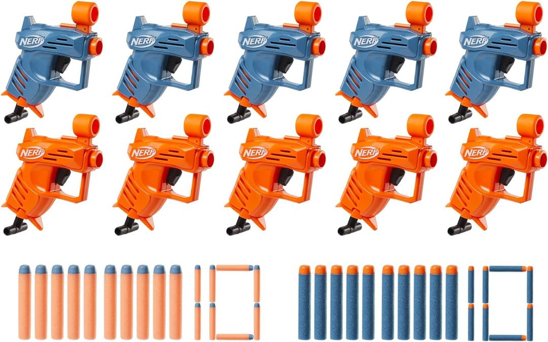 NERF Elite Ace SD-1 Party Pack, 10 Blasters, 20 Darts, 8 Year Old Boys & Girls & Up (Small)