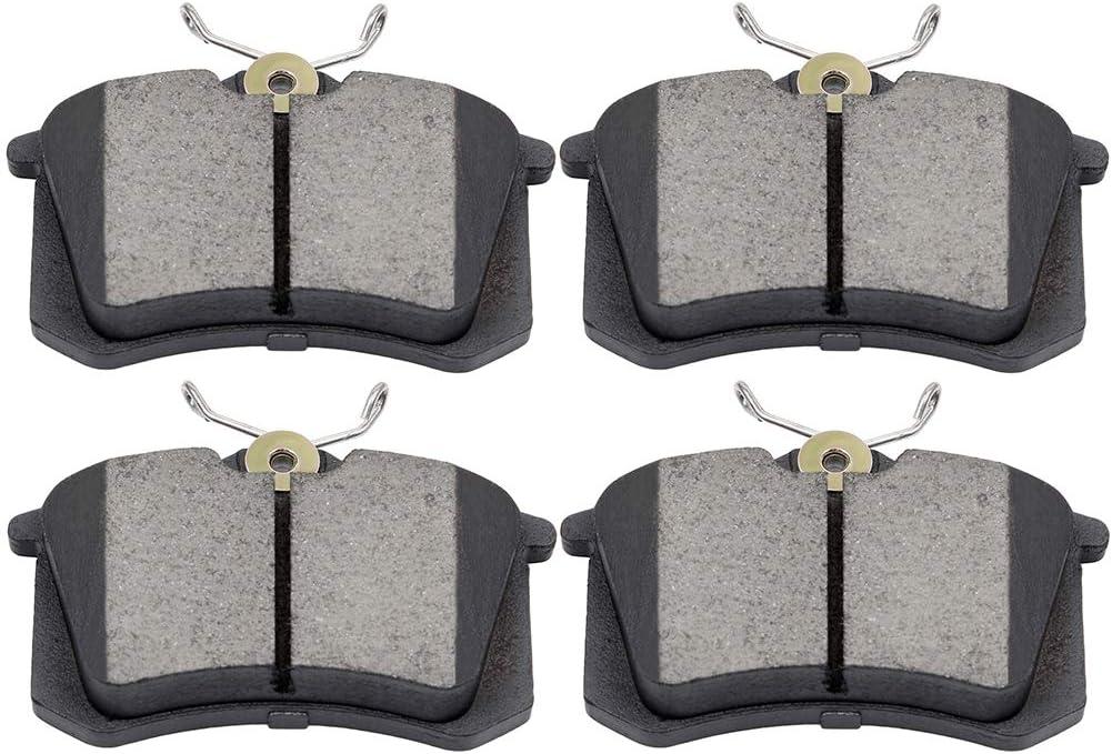Brake Pads, ECCPP 4pcs Rear Ceramic Disc Brake Pads Kit for Audi A3/ A4/ A6/ S4/ S6/ S8/ TT, for Audi A4/ A6/ A8/ TT/ Allroad Quattro, for VW Beetle/ Cabrio/ Corrado/ Eos/ Golf/ Jetta/ Passat/ Quantum/ Scirocco, D1017
