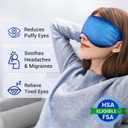 Hsa Store Eligible Items Fsa: Cold Compress for Migraines Headache Puffiness Dark Circles, Face Ice Pack for Sleep Puffy Eyes, Reusable Cooling Gel Eye Mask (Blue)