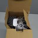 Floor Scrub Brush with Long Handle Length Adjustable, 3 in 1 Heavy-Duty Stiff 90 Bristle Floor Scrubber Broom with Squeegee, for Bathroom, Garage, Kitchen, Tile, Deck & Patio (White)