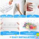 Lysam Bath Toy Storage 2 Packs, Large Bath Toy Holder with 3 Compartment, Quick Dry Bathtub Toy Organizer, Bath Tub Toy Net, Shower Toy Basket & Bin, Bathroom Accessories for Baby,Toddler,KidsClear