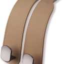 Genuine Leather Car Purse Hook - Flexible Car Seat Back Storage Hook for Purses and Bags, Universal Headrest Hooks for Car, Upgraded Car Purse Holder Hanger for Head Rest (Beige-1 Pack)