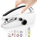 Handheld Sewing Machine,Two dear,Mini sewing machine,Easy to Use and Fast Stitch Suitable for Clothes,Fabrics, DIY Home Travel Electric Handheld Sewing Machine for Beginners.(black)