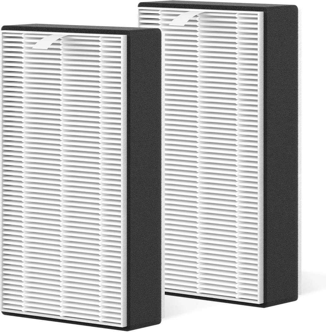 2 Packs F1 Replacement Air Filter Compatible with 3M Filtrete FAP-C01-F1, FAP-T02-F1, FAP-C01BA-G1, FAP-T02WA-G1, FAP-ST02W and FAP-ST02N Room Air Purifi-er
