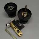 Goldenwarm Black Closet Door Knobs, Heavy Duty Zinc-Alloy Passage Matte Black Interior Door Knobs, Indoor Doorknobs for Hallway, Closet (1 Pack)