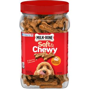 Milk-Bone Soft & Chewy Dog Treats, Made with Real Chicken, 25 Ounce Canister (EXP 08/18/26)