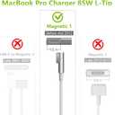 Mac Book Pro Charger 85W Mag 1 L-Tip Power Adapter, Compatible with Mac Book Pro 13 15 17 inchBefore Mid 2012