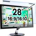 VINTEZ Blue Light Screen Protector for 28 Inch Computer Monitor and Laptop Anti-UV Blue Light Blocking Film for Desktop PC, Eye Protection Filter, 24.9" x 15.5", 1 Pack