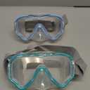 Vvinca Kids-Goggles with Nose Cover, Diving Mask Elastic Fabric Strap Anti Fog Anti Shattered Lens for Kids Swim Goggles 3-14 (03-pink Blue & Purple White)